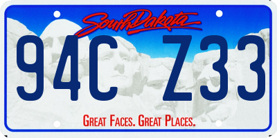 SD license plate 94CZ33