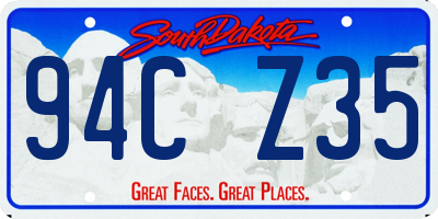 SD license plate 94CZ35
