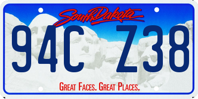 SD license plate 94CZ38