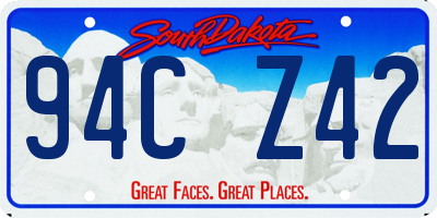 SD license plate 94CZ42