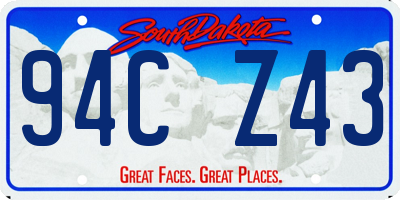 SD license plate 94CZ43