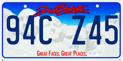 SD license plate 94CZ45