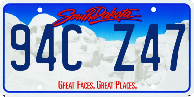 SD license plate 94CZ47