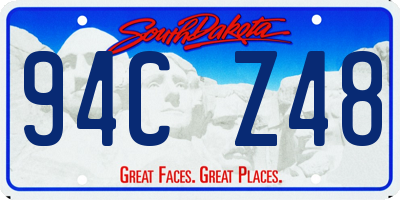 SD license plate 94CZ48