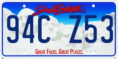 SD license plate 94CZ53