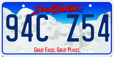SD license plate 94CZ54