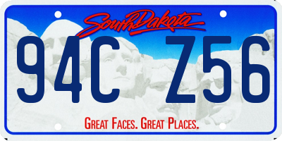 SD license plate 94CZ56