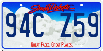 SD license plate 94CZ59