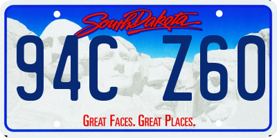 SD license plate 94CZ60