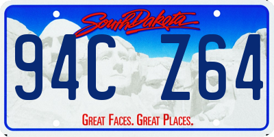 SD license plate 94CZ64