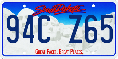 SD license plate 94CZ65
