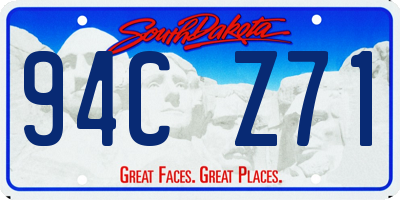 SD license plate 94CZ71
