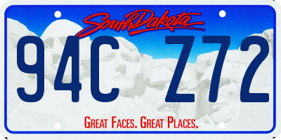 SD license plate 94CZ72