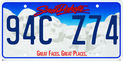SD license plate 94CZ74