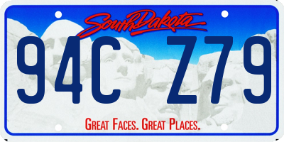SD license plate 94CZ79