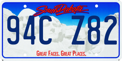 SD license plate 94CZ82