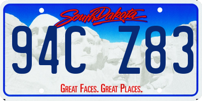 SD license plate 94CZ83