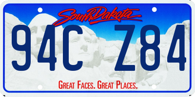 SD license plate 94CZ84