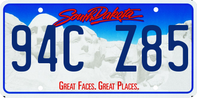 SD license plate 94CZ85