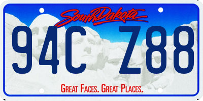 SD license plate 94CZ88