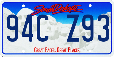 SD license plate 94CZ93