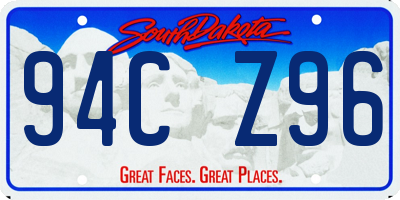 SD license plate 94CZ96