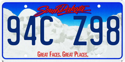 SD license plate 94CZ98