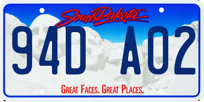 SD license plate 94DA02