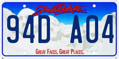 SD license plate 94DA04