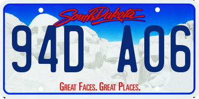 SD license plate 94DA06