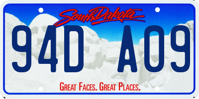 SD license plate 94DA09