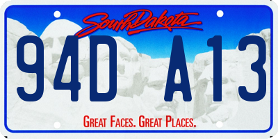 SD license plate 94DA13