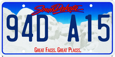 SD license plate 94DA15