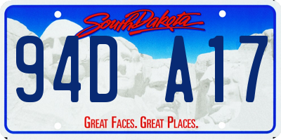 SD license plate 94DA17