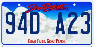 SD license plate 94DA23