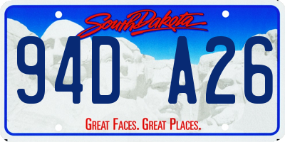 SD license plate 94DA26