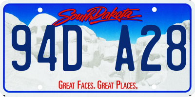 SD license plate 94DA28