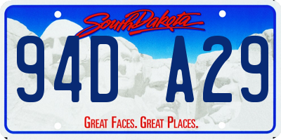SD license plate 94DA29