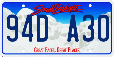 SD license plate 94DA30