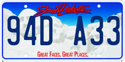 SD license plate 94DA33