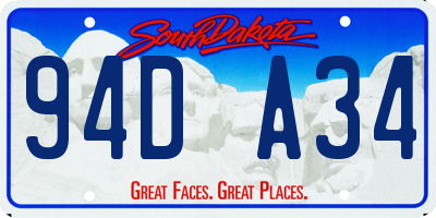 SD license plate 94DA34