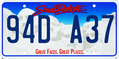 SD license plate 94DA37