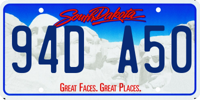 SD license plate 94DA50
