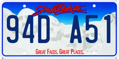 SD license plate 94DA51
