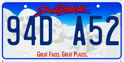 SD license plate 94DA52