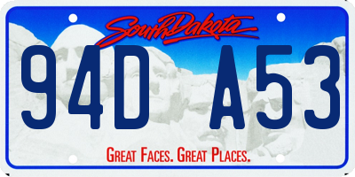 SD license plate 94DA53