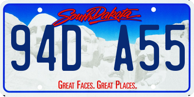 SD license plate 94DA55