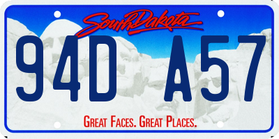 SD license plate 94DA57