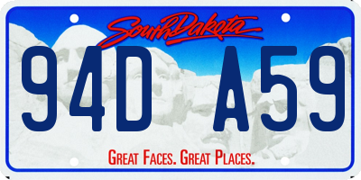 SD license plate 94DA59