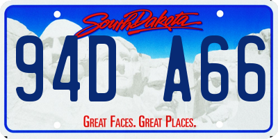 SD license plate 94DA66